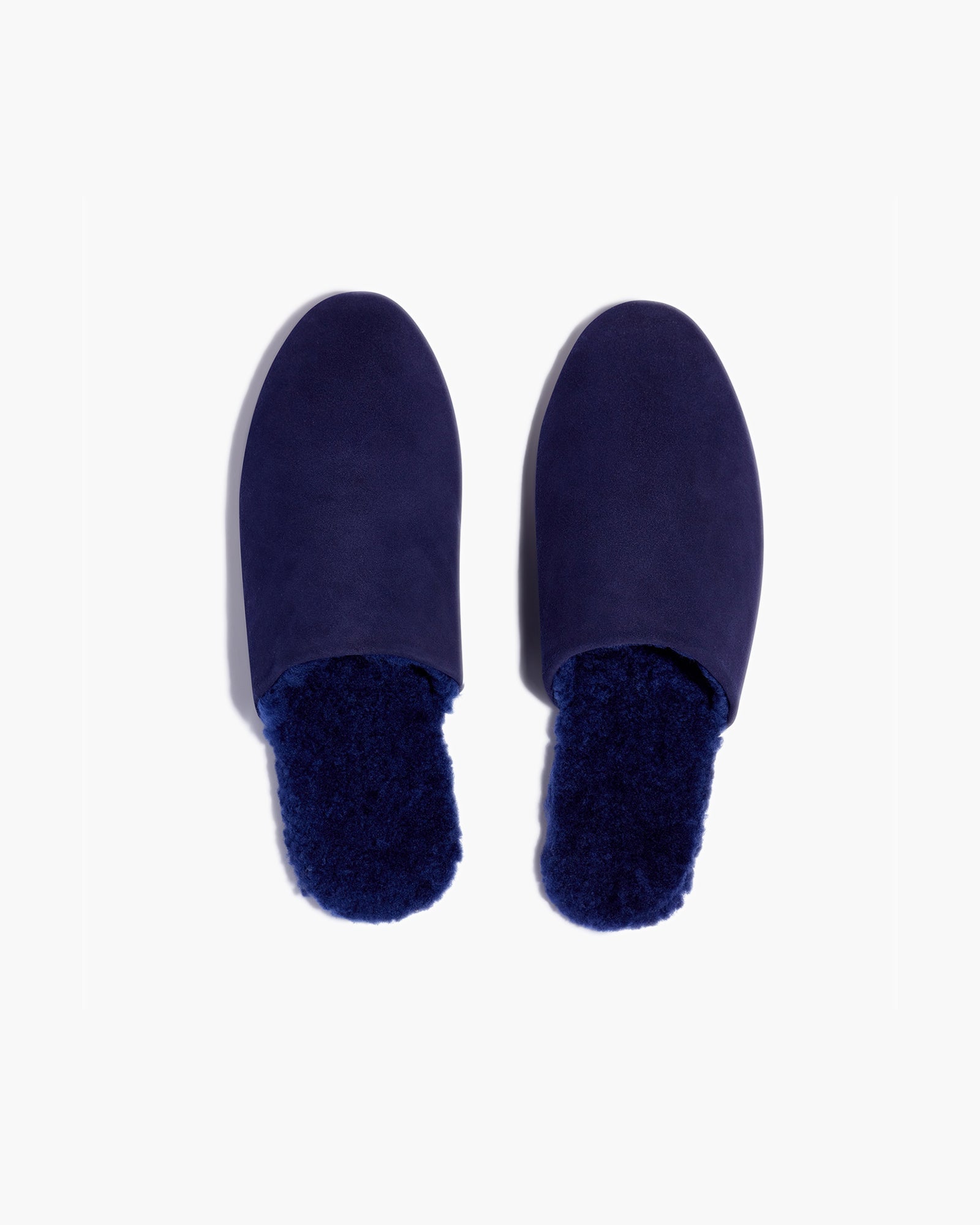 TKEES Ines Shearling Women's's's's's's's's's's's's's's's's's's's's's's Slides Navy | BKZ-163074