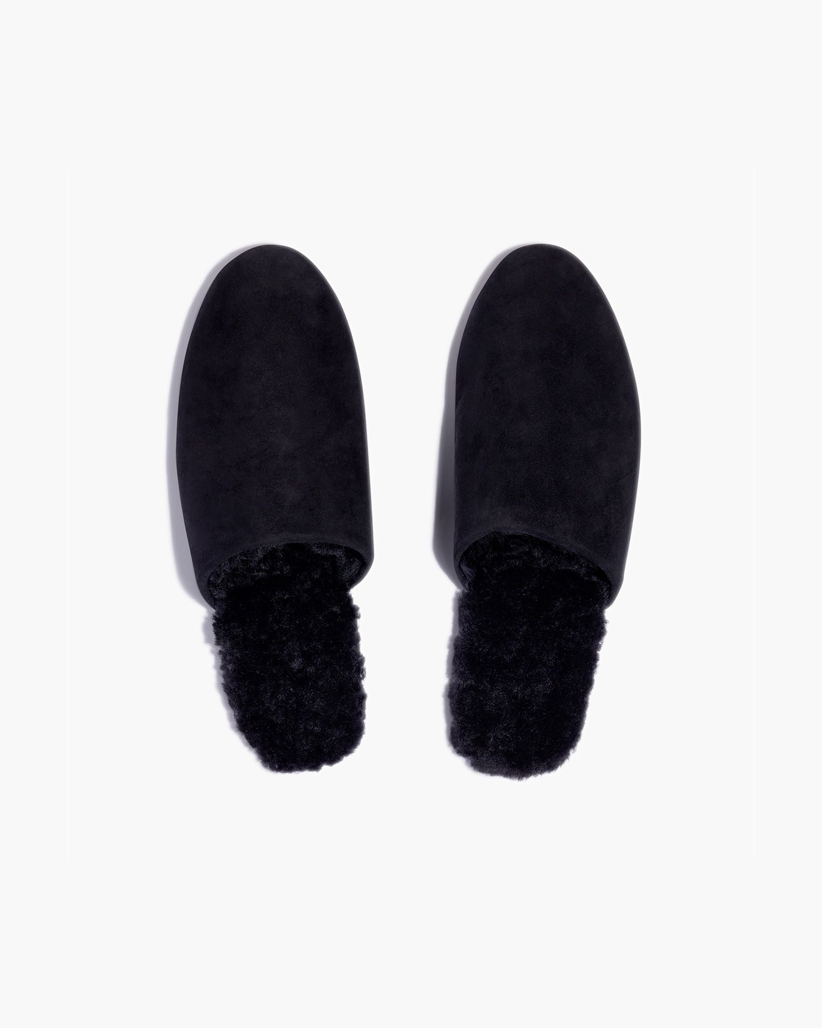 TKEES Ines Shearling Women's's's's's's's's's's's's's's's's's's's's's's Slides Black | ZTD-286793